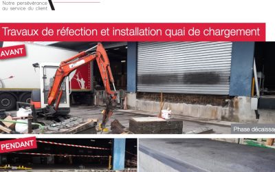 travaux de réfection et installation quai de chargement